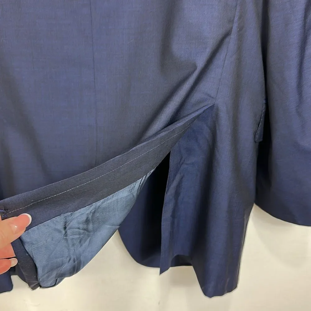 Canali Wool Travel Water Resistant Classic Navy Blue Men's Blazer Size 48 L